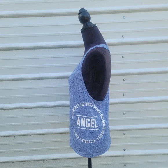 Victoria's Secret Blue Tank Top Womens Racerback Angel Flax Linen Poly Blend S - Picture 9 of 9